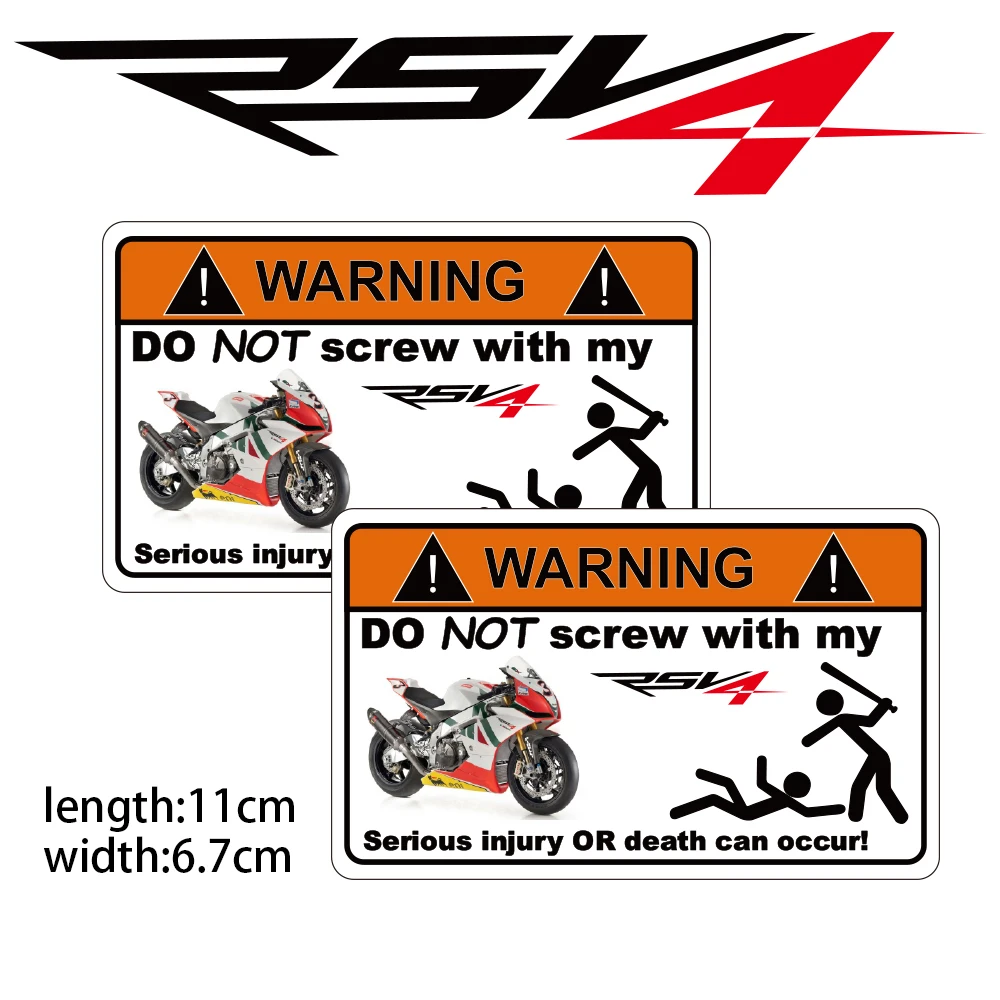 

KODASKIN Motorcycle Cheap Creative Warning Sticker Decal for Aprilia RSV4