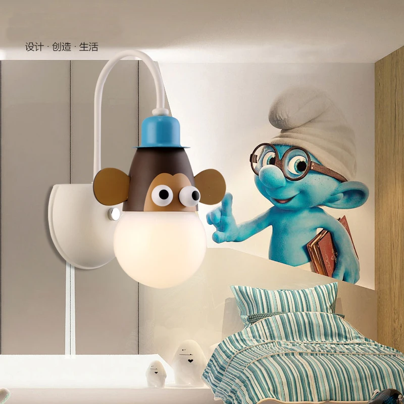 

Children cartoon animals Wall lamps lights bathroom bedroom light led wall lights for home industrial decor bedroom lamp