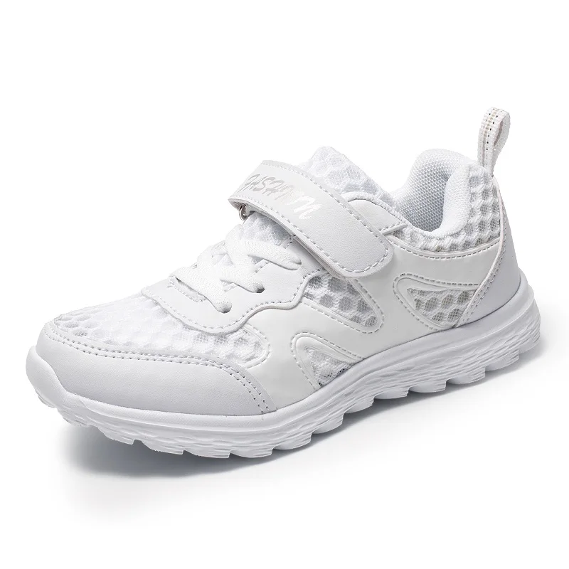 Демисезонный обувь для детей сетчатые детские кроссовки для мальчиков и девочек одежда для малышей дышащая Спортивная обувь - Цвет: Белый