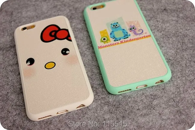 The New KT Cat Silicone Shell Phone Case for iphone 6 Painted Silk |