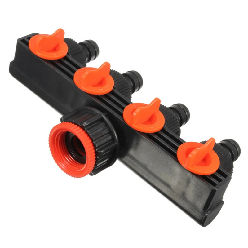 4 Way Garden Hose Pipe Splitter Waterproof Plastic Drip Irrigation