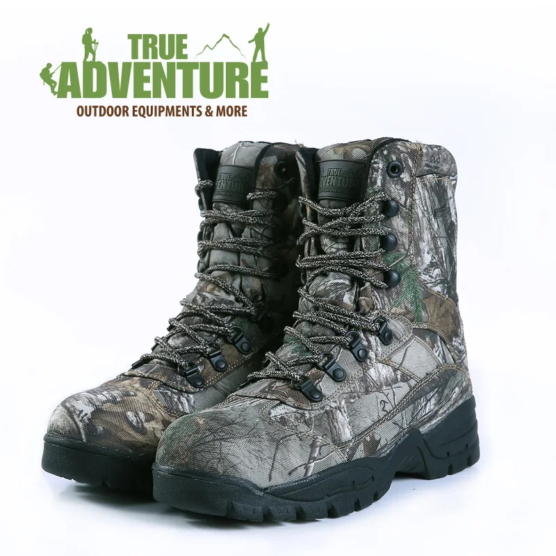 

True Adventure outdoor men's camouflage mountaineering camping training boots high anti slip tactical hunting trekking shoes