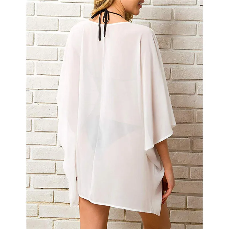 2019 Women Women Beach Tops Print Swimwear Cardigan Swimsuit Bikini Blouse Shawl Loose Coat Jaqueta Feminina Trench  Y1# (7)