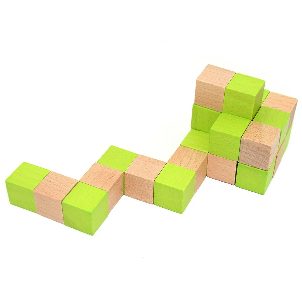 Деревянная головоломка-головоломка в виде кубика змеи для взрослых/детей