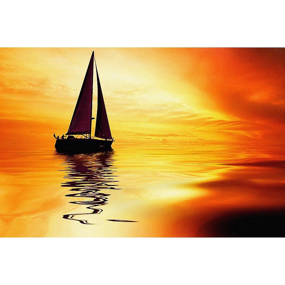 

Full Square/Round 5d diy diamond embroidery "Boat Running On Sea" diamond painting Cross Stitch Rhinestone mosaic home decor KBL