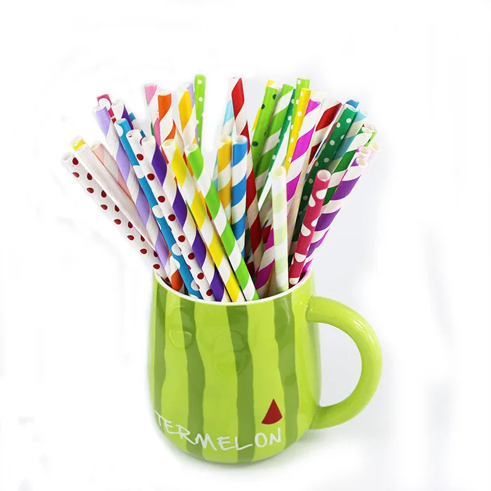 Wholesale 2500pcs 100pack paper straws Party straws Environmental