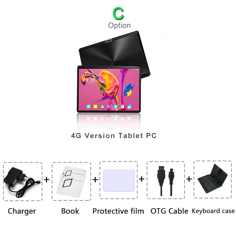 1920*1200 ips планшетный ПК 10 дюймов 4 аппарат не привязан к оператору сотовой связи Android 8,0 10 Core закаленное стекло для экрана с планшетов 6 ГБ Оперативная память 64 Гб Встроенная память Wi-Fi 10,1 - Комплект: Комплект 3