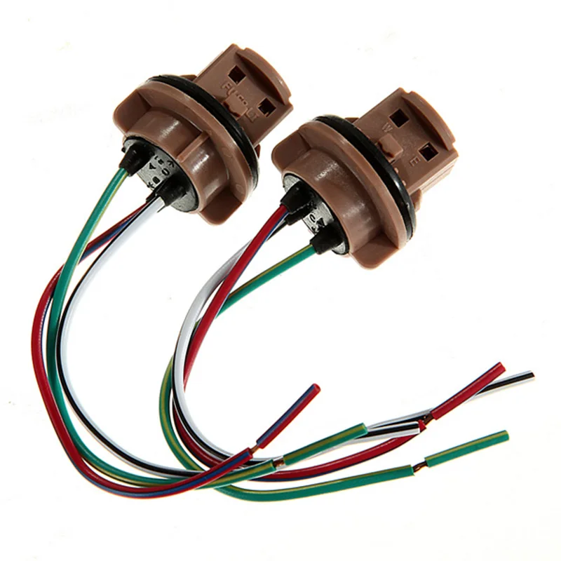 

2x 7440 7443 T20 LED Bulb Auto Socket Brake Light Wire Harness Car Turn Signal Lamp Wire Harness Adapter