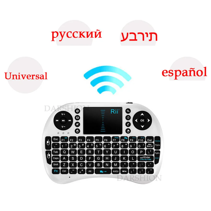 Беспроводная мини клавиатура 2 4g с тачпадом маленькая испанская/Русская/Иврит