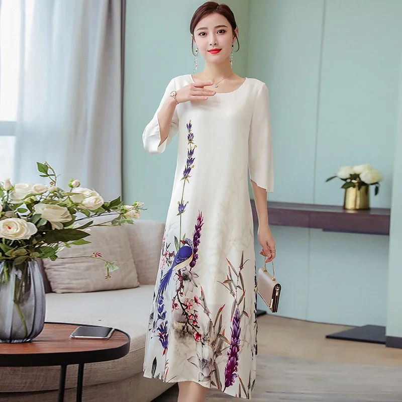Женское Повседневное платье с рисунком из мультфильма Ao Dai Vietnam винтажное