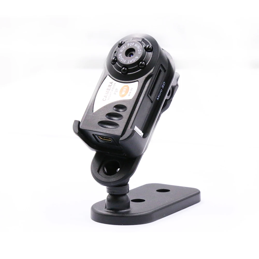 smallest DVR Wifi Camera Q7 Cam Upgrade 720P HD Mini DV Wireless IP Camera  Espia Video With IR LED Remote by Phone
