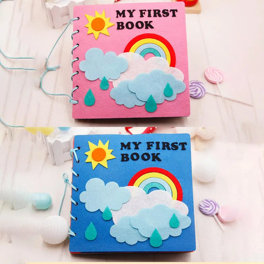 

Montessori Early Education Baby Felt Book Homemade Picture Quite Book Diy Craft Children Material Kit Agujas Para Fieltro