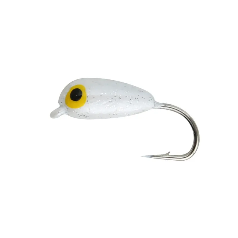 1 Piece Mini Ice Fishing Lures 3D Fish Eye Lead Head Fishing Bait with Barbed Single Hook Winter Fishing Lures Accessories (1)