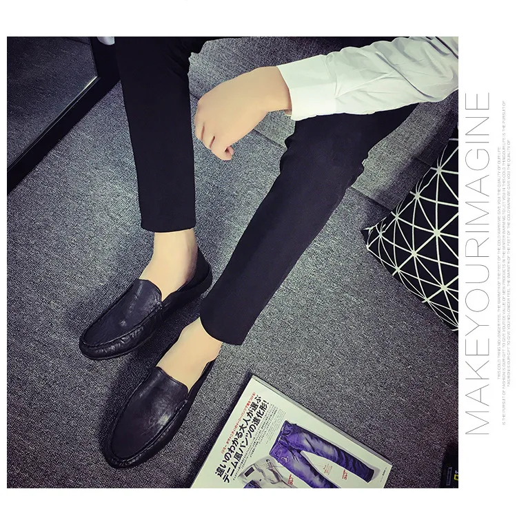 Size 36-44- Men's Shoes- Fashion Brand Men's Love Shoes- Spring Autumn- Soft Shoes Men's Leather -Walking Shoes- Leisure Driving Men's Flats (23)