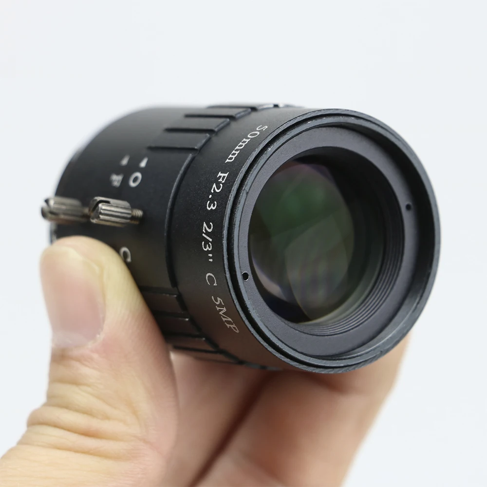2/3 дюймовый 5MP объектив 50 мм F2.3 дальнее расстояние 150 м макс. C крепление для