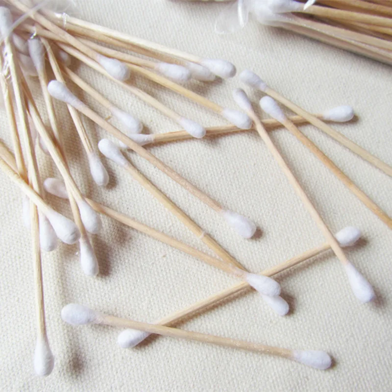 Деревянные ватные палочки косметические тампоны для макияжа|cotton buds|wooden cotton