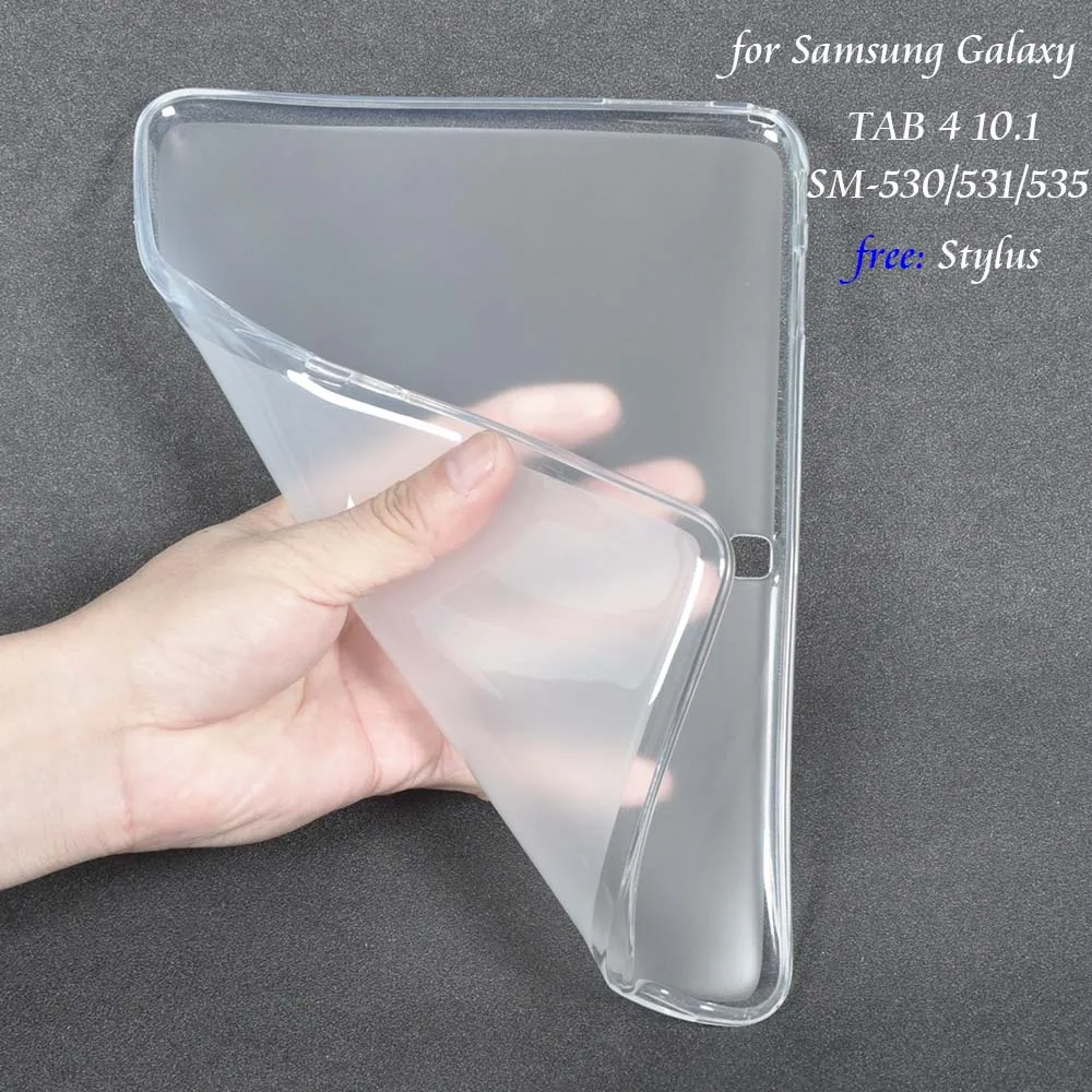 Чехол для Samsung Galaxy TAB 4 10 1 мягкий чехол из ТПУ TAB4 SM-530 SM-531 дюймов планшет + стилус |