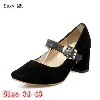

High Heels Women Pumps Mary Janes High Heel Shoes Stiletto Woman Party Wedding Shoes Kitten Heels Plus Size 34 - 40 41 42 43