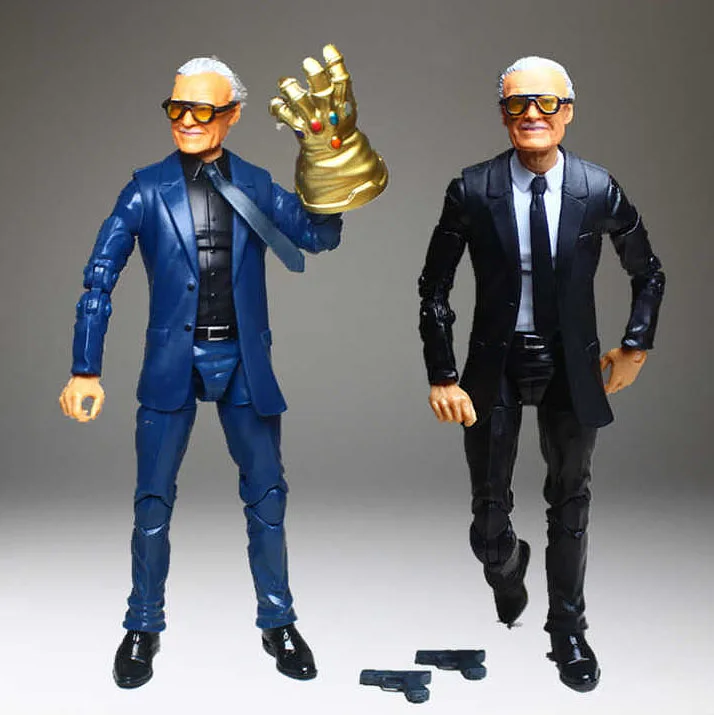 

Marvel Legends Custom Excelsior Stan Lee Head Sculp Suited 6" Action Figure Set