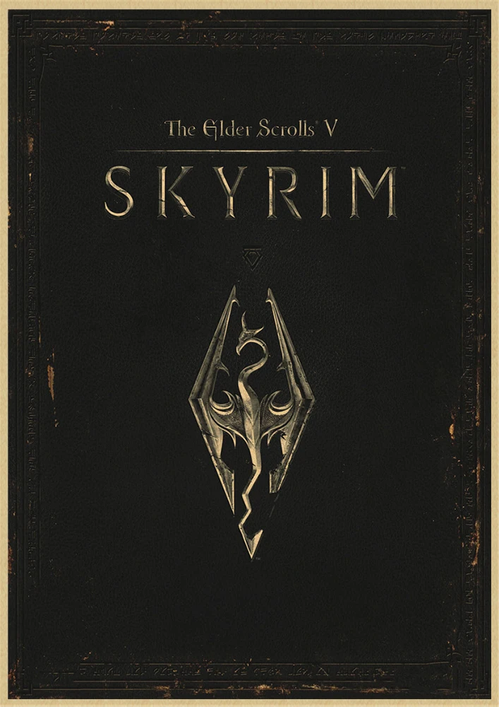 The Elder Scrolls Skyrim игра крафт-игра плакат домашний интерьер украшения рисунок core наклейки на стену