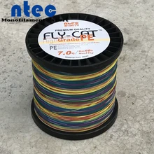 NTEC рыболовная леска 500 м многоцветная плетеная рыболовная леска 1 м 1 цветная PE плетеная японская 8 плетеных проводов корп рыболовная леска