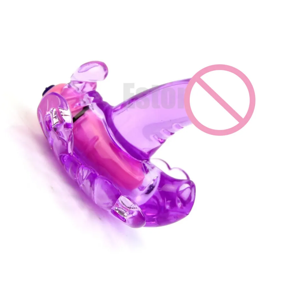 Silicone Stimulation G Spot Butterfly Vibrating font b Dildo b font Anal Plug Vibrator Sexual Orgasm