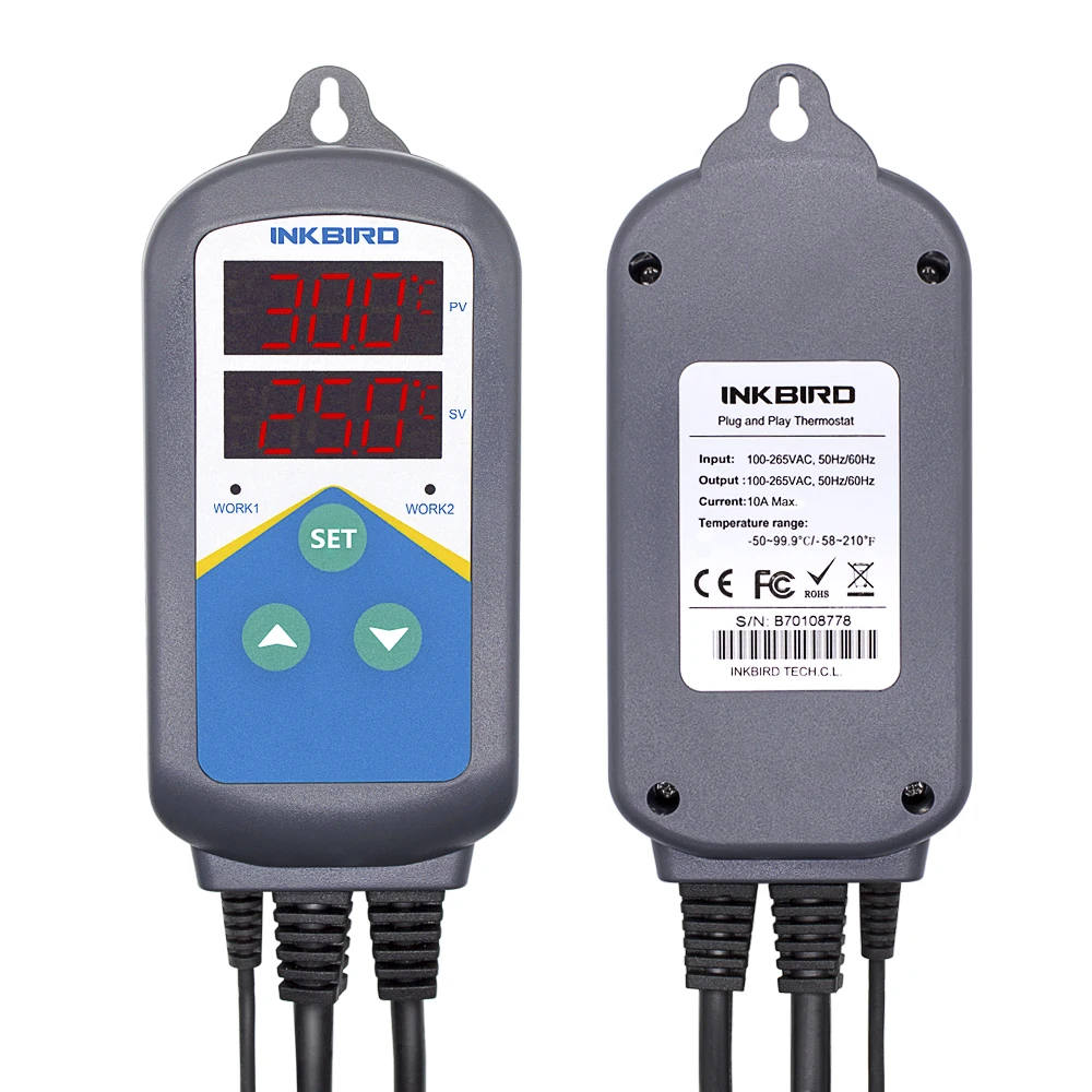 

Inkbird ITC-306T Digital Thermometer For Oven Home Appliances Hatching Seed Germination Reptiles Thermometer and Timer