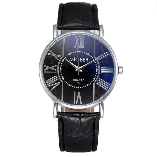 

Men's Watches MiGEER Fashion Casual Leather Watches Men Quartz Sport Watch Male Military Clock 100pcs/lot