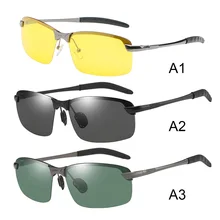 Мужские солнцезащитные очки, поляризационные очки, очки для вождения автомобиля, очки ночного видения