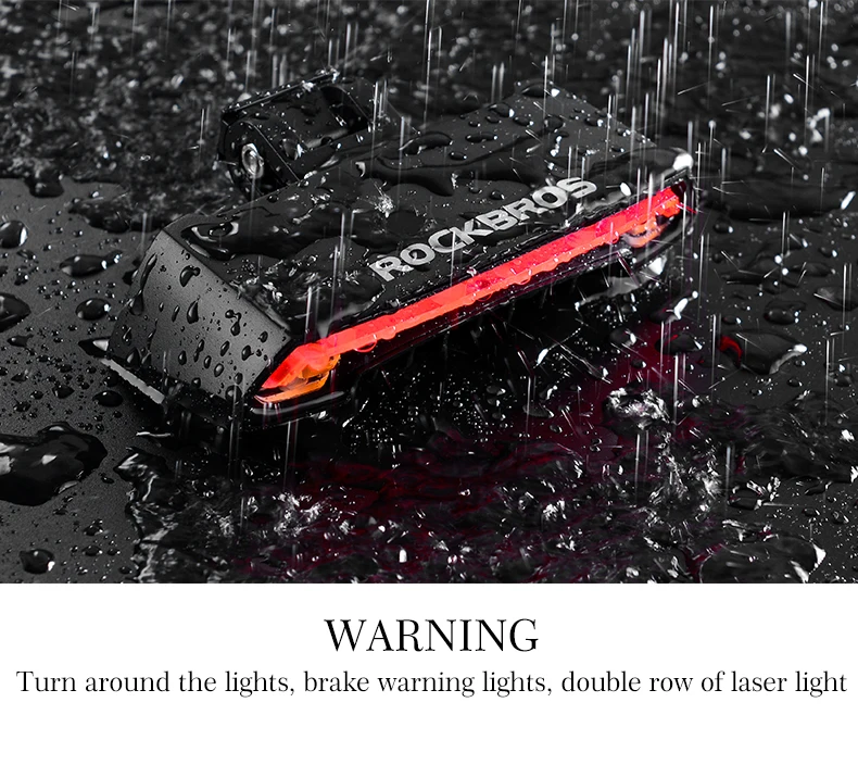 Best ROCKBROS Bicycle Lights Waterproof Safe Warning Wireless Remote Control Seatpost Taillight mtb Bike Bicycle USB Charging Lights 17