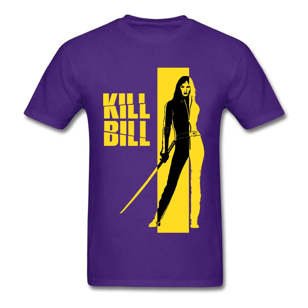 Kill-Bill-0619 Men Prevalent Normal Tees Round Collar Father Day All Cotton T-Shirt Leisure Short Sleeve T Shirts Kill-Bill-0619 purple