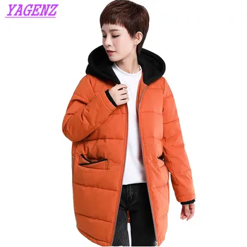 

Plus size Winter Warm Down cotton Jacket Women Leisure Long Cotton Outerwear Young Women High quality Hooded Overcoat 4XL B467