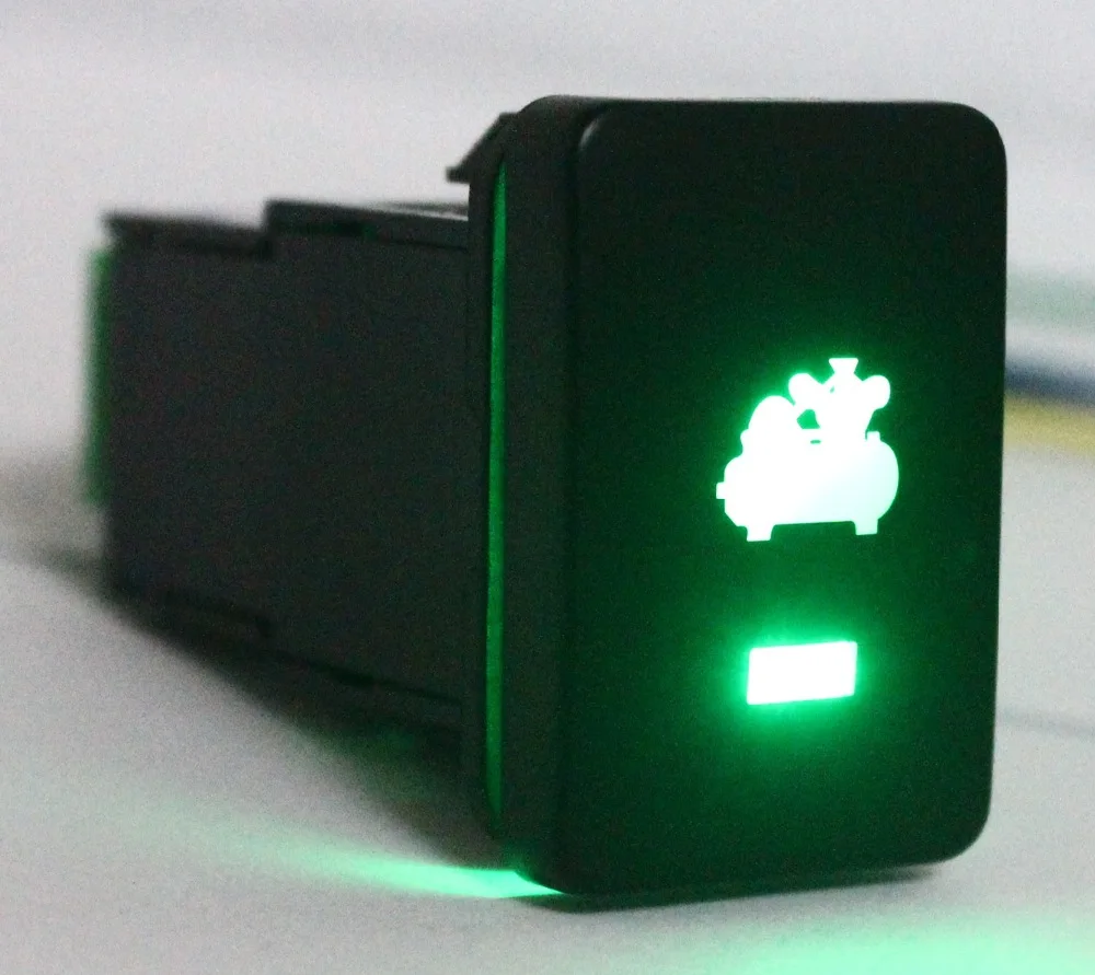 

COMPRESSOR Push Button Car ON OFF Switch 12 Volt 3 Amp DIY Green LED Switch For Toyota RAV4 Prado Landcruiser Hilux