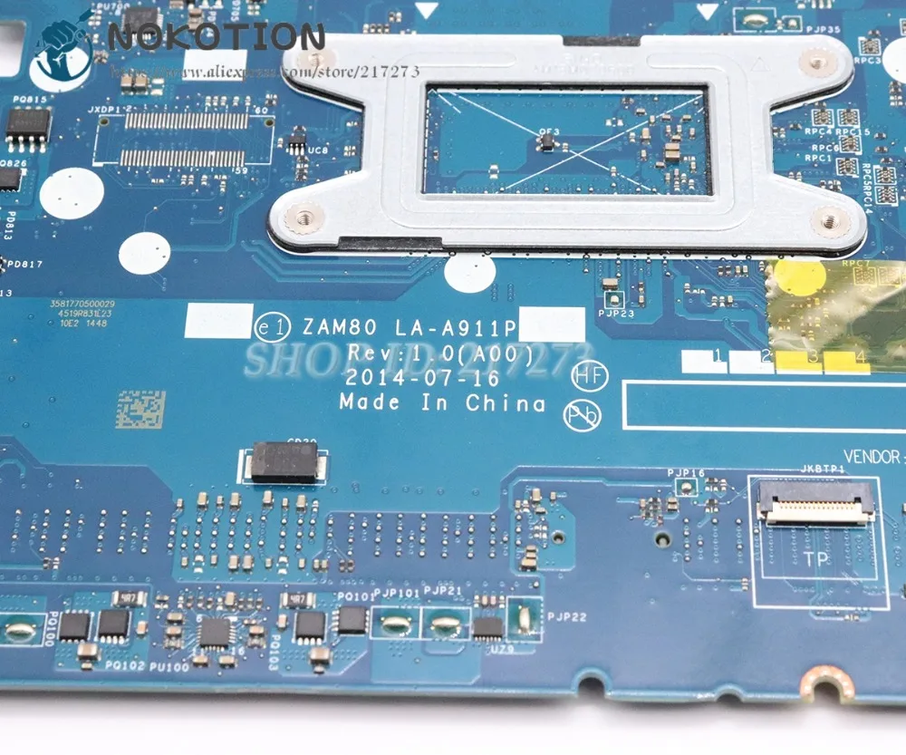 NOKOTION CN-0M5HV7 0M5HV7 ZAM80 LA-A911P اللوحة الرئيسية لديل خط العرض 15 E5550 اللوحة المحمول I5-5200U CPU DDR3L