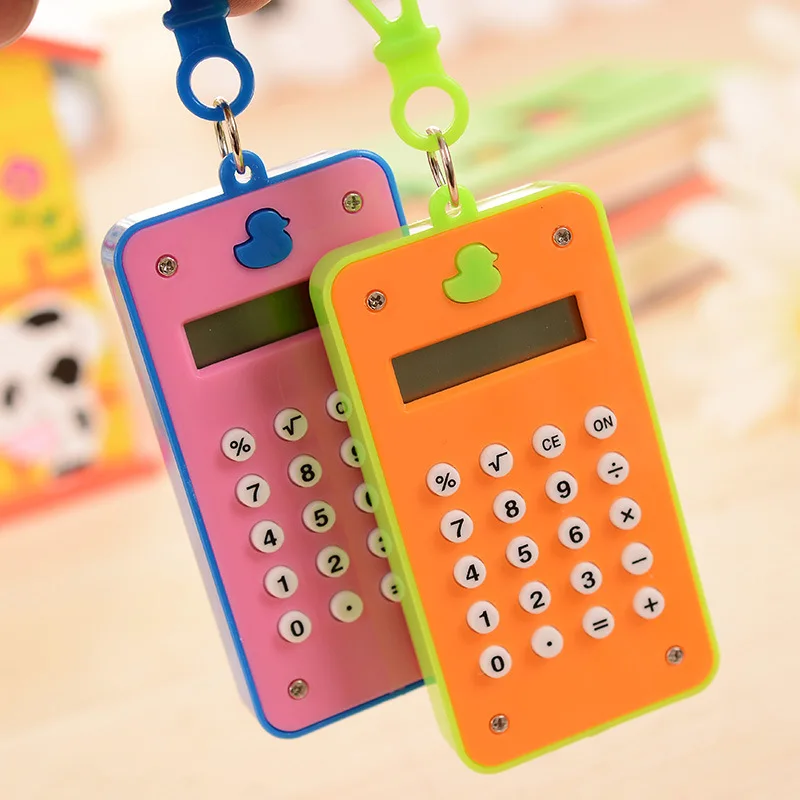 Cartoon duck mini font b calculator b font office student portable font b calculator b font