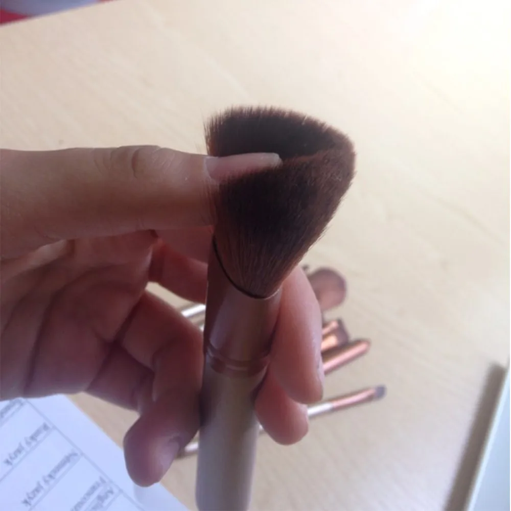 12 Pcslot Make Up Brushes Set Foundation Face Eye Powder Blusher Professional Cosmetics Makeup Brush Tools Maquiagem Gold (9)