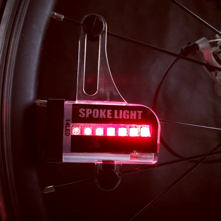 

Hot Selling 14 LED Motorcycle Cycling Bicycle Bike Wheel Signal Tire Spoke Light Mountain bike wheel LED lamp 30 Changes