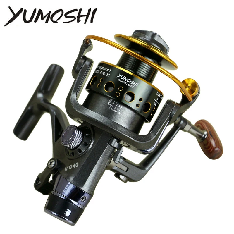 

2019 New Double Brake Design spinning Fishing Reel Super Strong drag Carp Feeder trolling reels sea fishing wheel MG 10BB+1