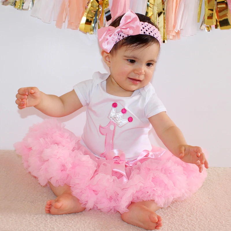 3pcs Tutu Skirt Clothing Sets Baby Girls Romper Pettiskirt Tulle Skirts Clothes Infant Jumpsuit Princess Birthday Party Costumes baby dress and set