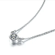 Прекрасный цепочка из серебра 925 кулон элегантный 1CT SONA ювелирные изделия с бриллиантами маленькие животные украшения золотой чехол