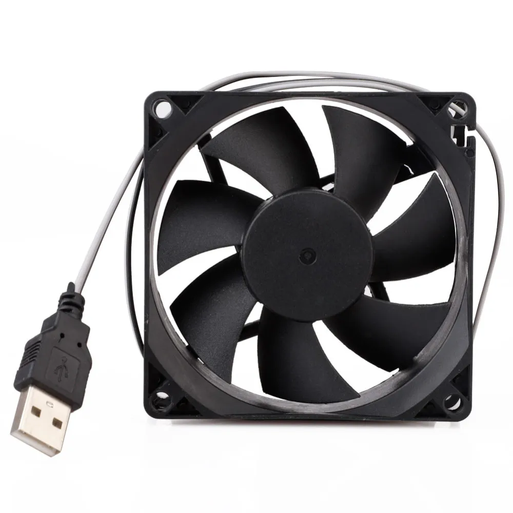 

5V 80mm Computer Fan Portable USB Cooler Small PC CPU Cooling Computer Components Cooling Accessories Black Low Noise