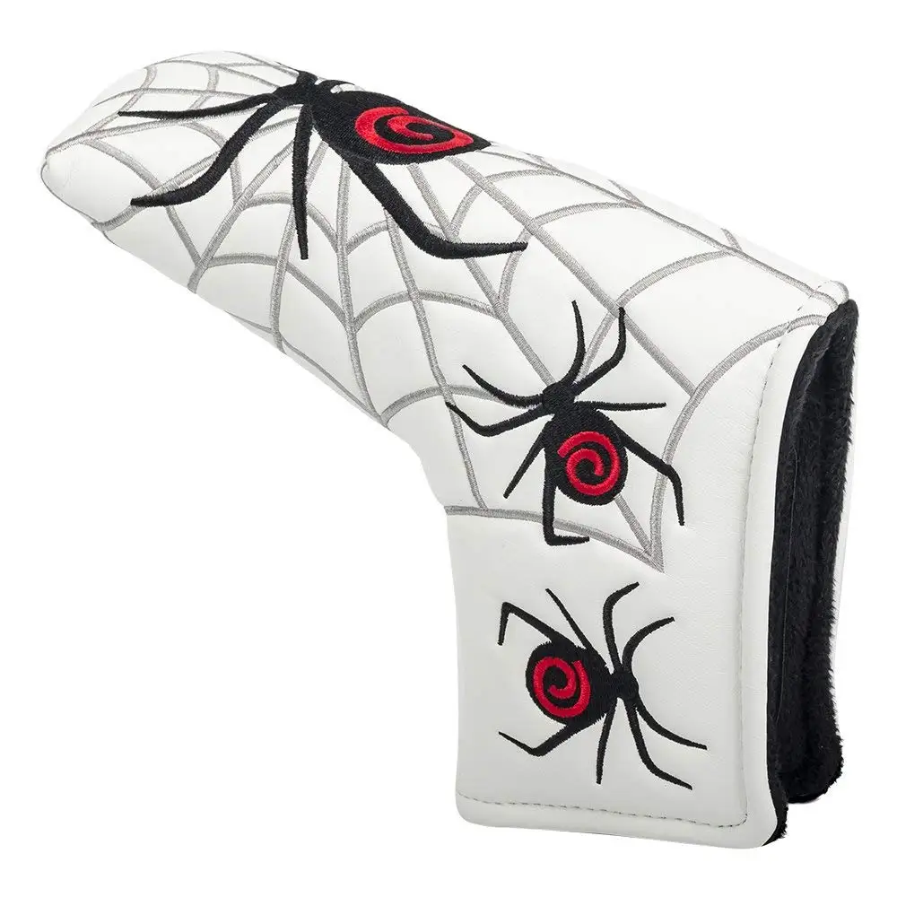 Spider Embroidery Golf Putter Headcover PU Leather Putter Club Protect Cover for Blade 4Colors13
