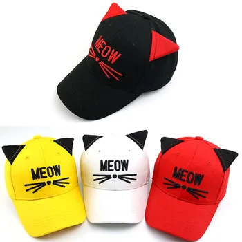 

Baby hats Cartoon cat alphabet baseball cap new children's hat summer parent-child visor sunhat snapback kids photography props