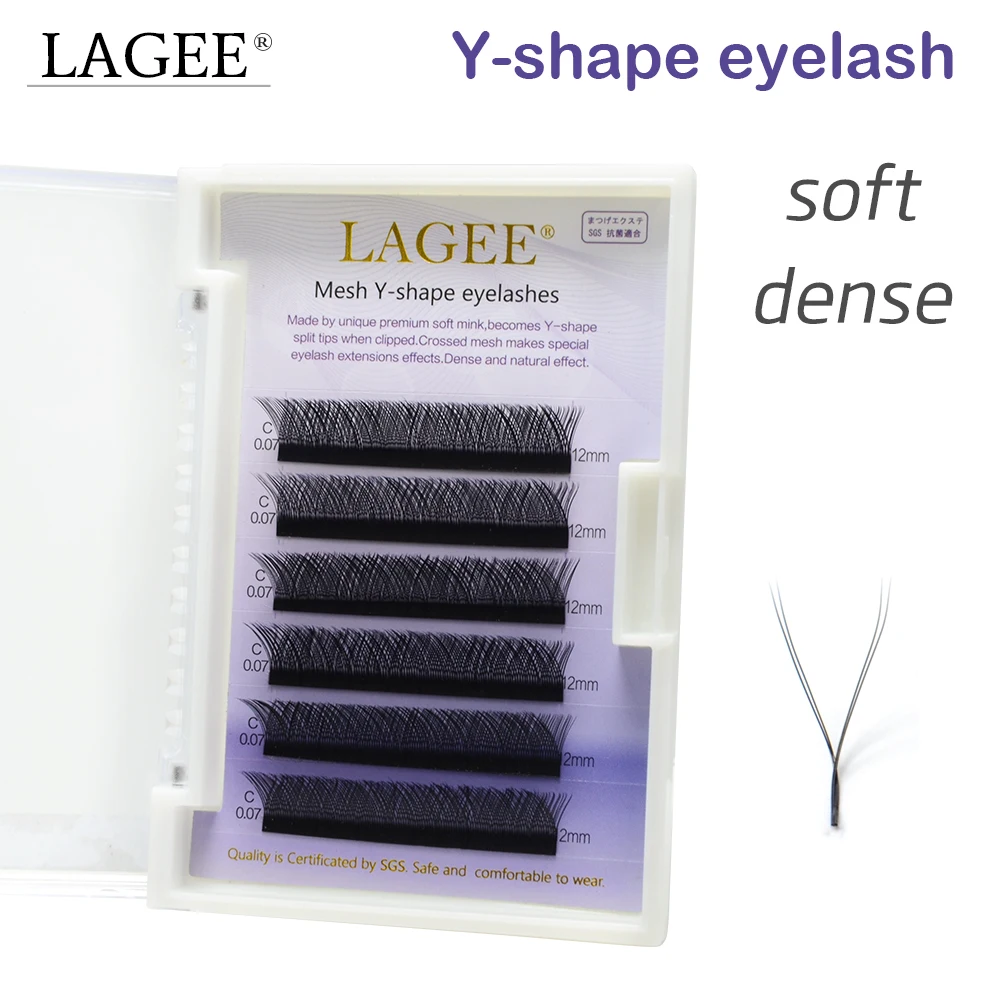 

NAGARAKU Volume Eyelash Extension Mink Lashes Y Shape High Quality Faux Mink Weave Lashes Soft Natural Easily Grafting