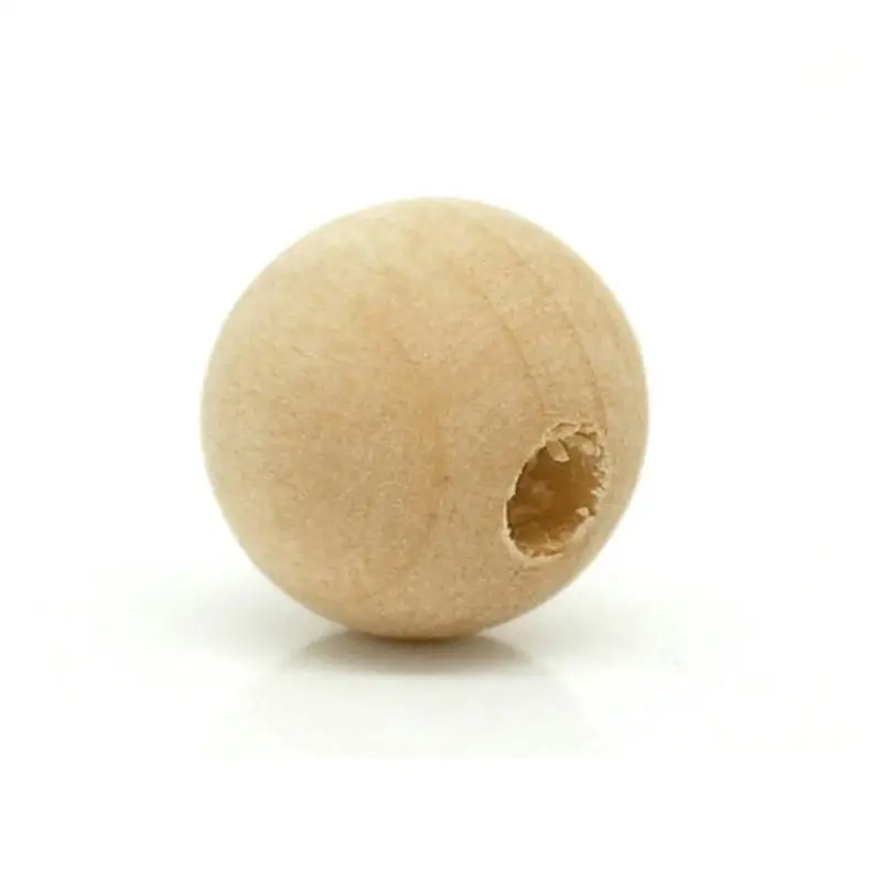 200 шт необработанные натуральные цветные круглые шарики деревянные поделки деревянные бусины для самодельных ювелирных изделий Charms16mm A3