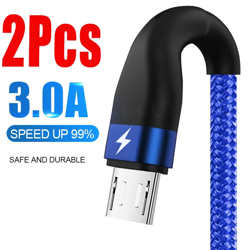 

Micro USB Cable 3A Fast Data Sync Charging Cable For Samsung Huawei Xiaomi LG Android Micro Usb Mobile Phone USB Cables
