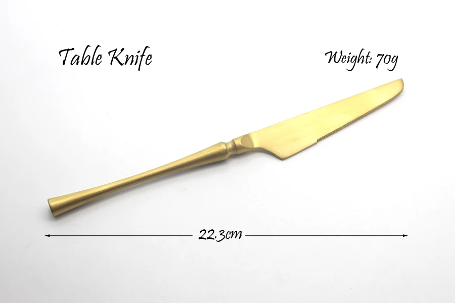 Золотой набор столовых приборов 304 нержавеющая сталь матовый нож вилка Западная столовая посуда набор кухонных принадлежностей