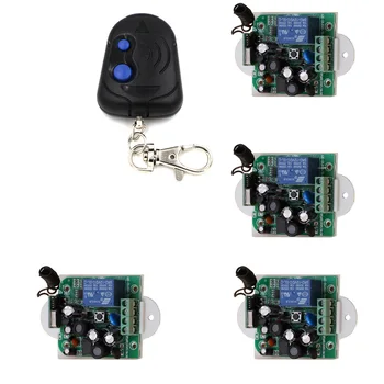 

Latest AC 85V 110V 220V 250V 1CH RF Remote Control Switch System 1X Transmitter + 4 X Receiver 1CH Relay Smart Home 315/433