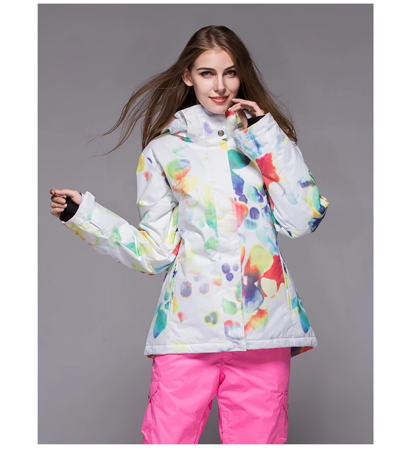 GSOU SNOW, Женская лыжная куртка, верхняя одежда, ветрозащитная, водонепроницаемая, для катания на лыжах, кемпинга, верховой езды, сноуборде, лыжное пальто для женщин