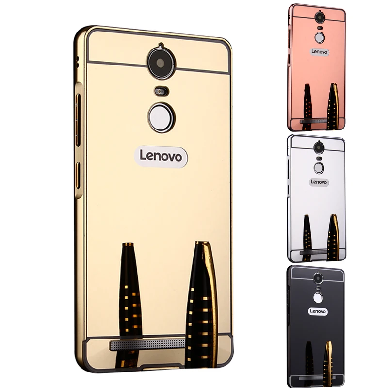 

Lenovo K5 Note K5Note A 7020 Case Plating Metal Frame with Mirror Back Cover Hard Case for Lenovo Vibe K5 Note A7020 Hard Cover